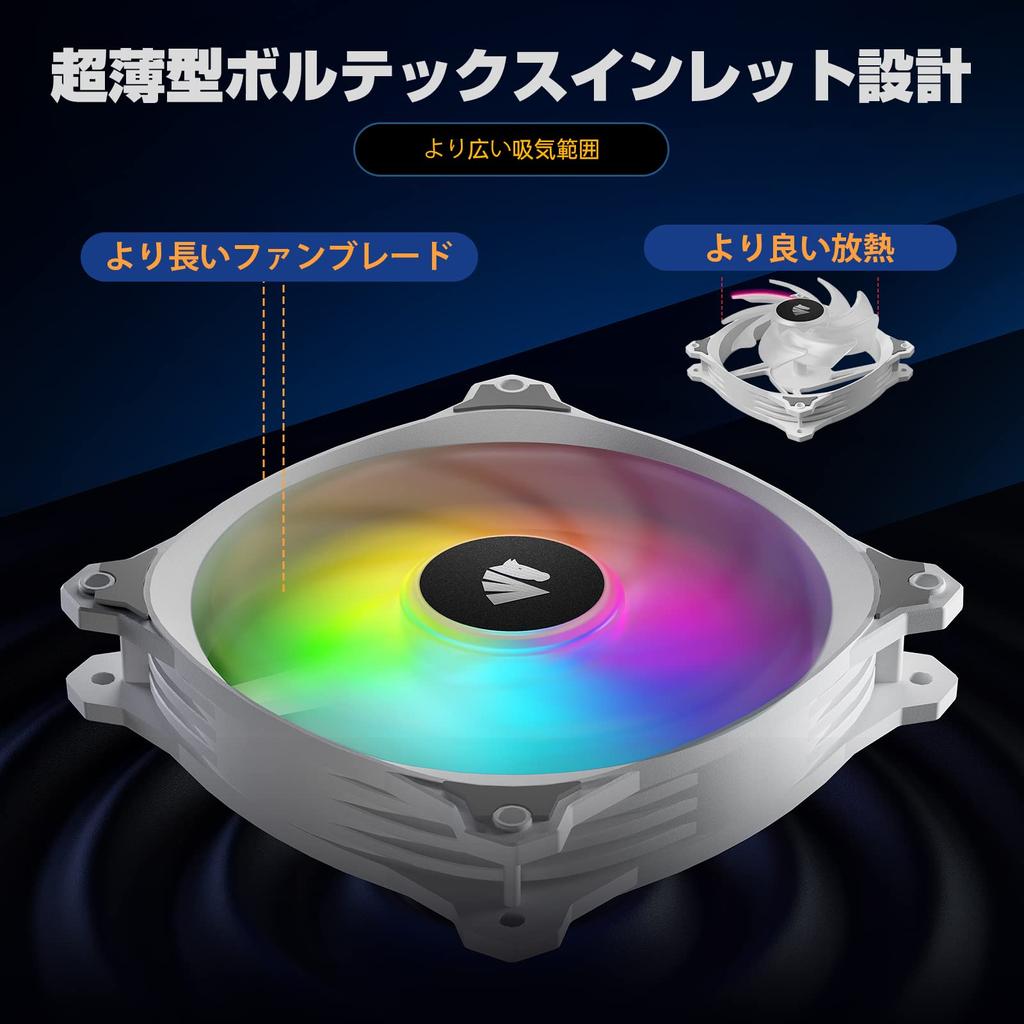 Корпус для ПК AsiaHorse Music RGB 120 мм, материнская плата с 5 В 3-контактным разъемом ARGB, концентратором Aura SYNC и 3 вентиляторами Rocket-X, вентилятором, пультом дистанционного управления, белый,