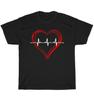 EKG Heartbeat Pulse Love Cardiogram Hollow ECG Heart Disease Awareness T-Shirt