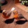 Cute Bird Figurines Handmade Garden Bird Statues Creative Robin Bird Statue  Porch Decor