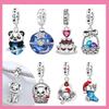 Original Copper Charms Beads Easter Egg Basket Christmas Socks Kitten Pendant Fit Bracelet Charm Women Jewelry Gift