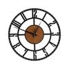 Wall Clock Stylish Metal Analog Wall Clock for Living Room, Office, Home and Hall | Antique Fancy Big Size Modern Wall Watch (Wood, 40 CM)