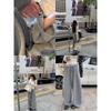 Womens High-Waisted Wide-Leg Lounge Pants Soft Fleece-Lined Relaxed Fit Winter Casual Trousers