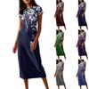 Женские платья миди с коротким рукавом и воротником-хомут, весна-лето, вечернее платье