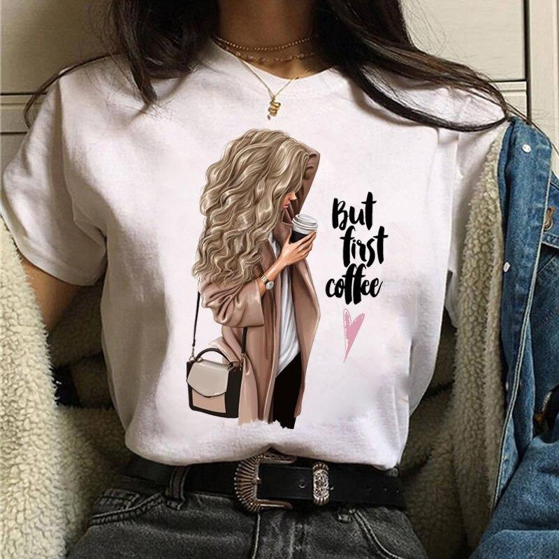 Summer Trend Letter Print Fashionable Loose Round Neck Pure Cotton Short Sleeved Top T-Shirts Women’s