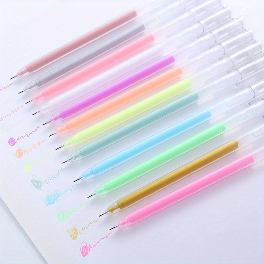 20pcs 0.5mm Pastel Pen Large Capacity Gel Pen Color Handbook Pen Marker High Gloss Pastel Pen Album Flash Pen