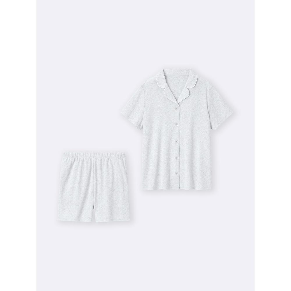 GU by Uniqlo Пижама из смесовой хлопковой ткани   Короткие рукава   Шорты   Сердце