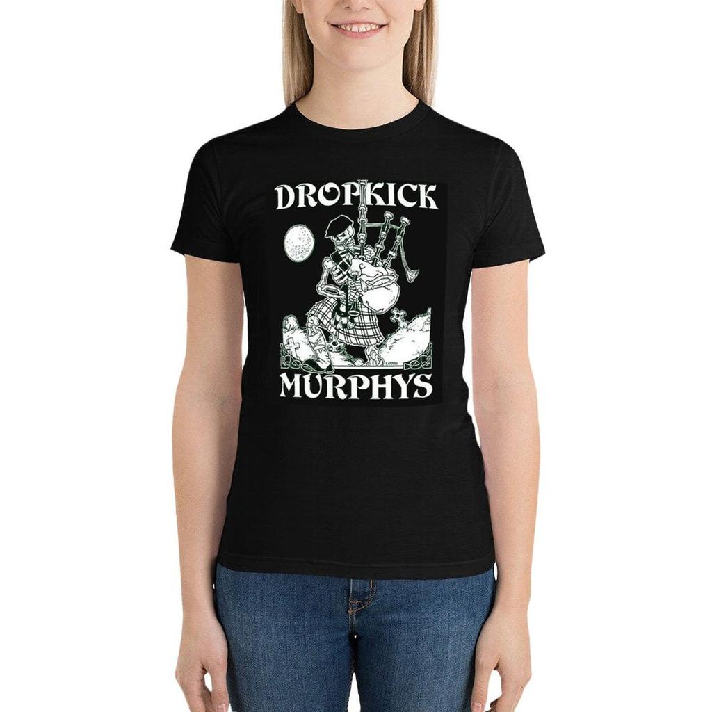Rr11 Dropkick Murphys T-Shirt Summer Tops Short Sleeve Tee Aesthetic Clothes Blouse Cotton T Shirts Women