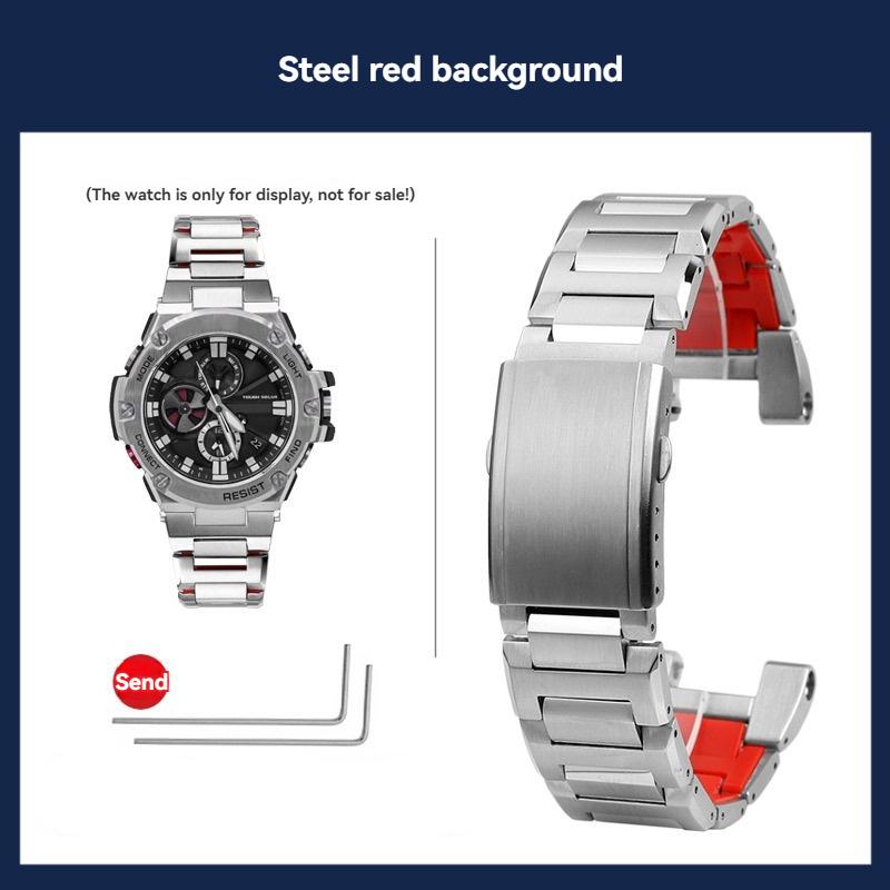 Высококачественный ремешок из цельной нержавеющей стали для часов Casio G-Shock GST-S110/120 GST-W300/400 GST-W110 GST-B100 Мужской браслет