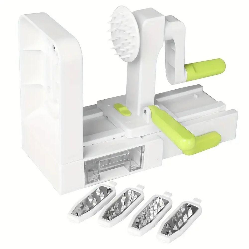 Multifunctional Hand Crank Grater 4 Blades Zucchini Noodle Maker Vegetable Spiralizer Potato
