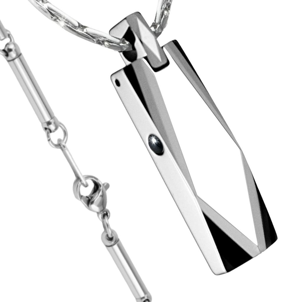 Magnetic Necklace for 4 Magnetic Pieces Tungsten Stainless Steel Gift Box Included [MAYA&CANA] Men, Strong, Popular, <Japanese Design> Chain, 55cm,