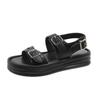 Fashion Summer Women Sandals Fashion Open-toe Buckle Strap Flat Bottom Casual Sandales Females Platform Middle Heel Ladies Sandalias