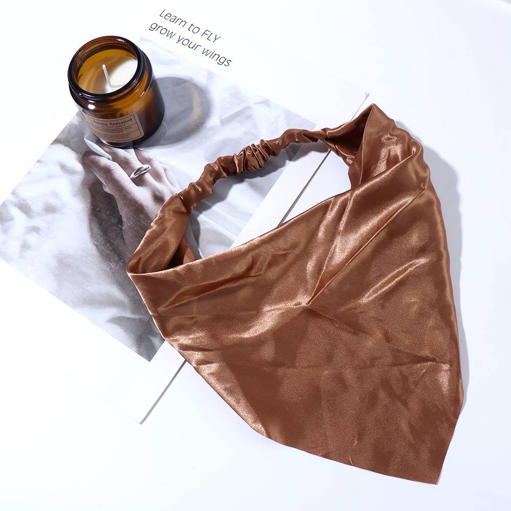 Band Elegant Headbands Silky Satin Hair Accessories Headwrap Turban Bandana Triangle Hair Scarf