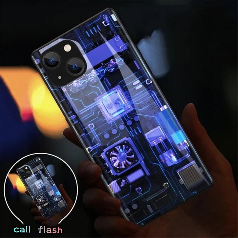 Роскошный светодиодный чехол-вспышка «Приходящий контур» для Realme GT Master Neo 2 Neo5 5 GT2 7 8 9 10 Pro Умные чехлы с управлением