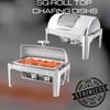 9L Roll Top Chafing Dish Buffet Set Food Pan Food Tray Warmer Serving Tray