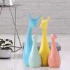 Home Decor Lucky Deer Family Statue Piano Finish Ceramic Figures Item - Gifts - (Set of 4, Multicolor)