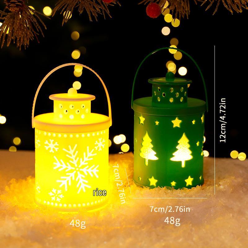 Nordic Christmas LED Lantern Ornaments - Creative Candle Lamp Decorations