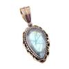 Natural Labradorite 925 Solid Sterling Silver Jewelry TwoTone Pendant 1.50" K5q17