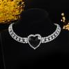 Высококачественное блестящее хрустальное винтажное ожерелье в форме сердца, стиль Ins, нишевое ожерелье, модное женское ожерелье, вечернее ожерелье