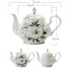 European Coffee Maker Bone China Office Kettle Afternoon Tea Pot Tea Set Large Ceramic Filter Teapot