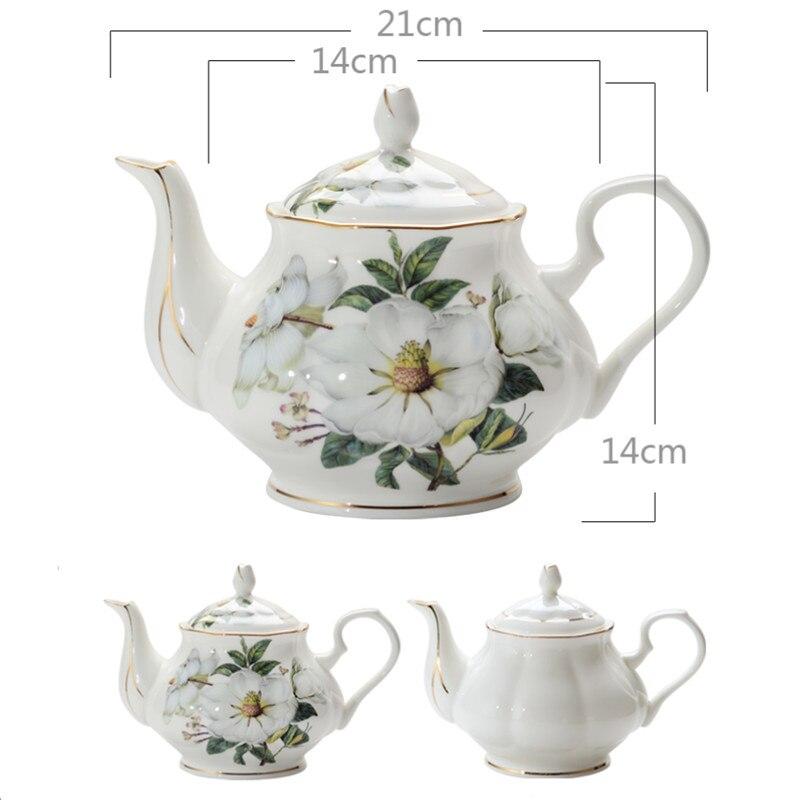 European Coffee Maker Bone China Office Kettle Afternoon Tea Pot Tea Set Large Ceramic Filter Teapot