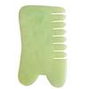 Yousheng Guasha Stone Wide Tooth Clear Surface Compact Size Handheld Multifunctional Scraping Scalp Comb Faux Jade Head Meridians Massage Tool