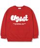 UNION GARMENTS Свободная толстовка с флисовой подкладкой Lightface Красная