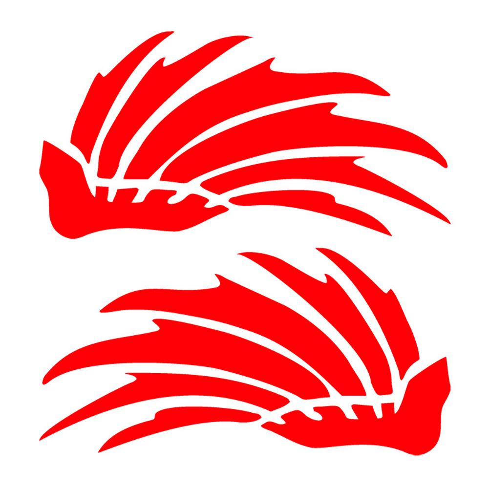 2 шт. Креативные наклейки на шлем с изображением крыльев и перьев, съемные виниловые светоотражающие наклейки для украшения мотоцикла и электровелосипеда.