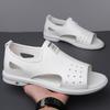 Fashion New Arrival Leather Men's Sandals Comfortable Male Summer Beach Shoes Non-Slip Men Sandaly Slippers Quick Dry Wading Aqua Shoes