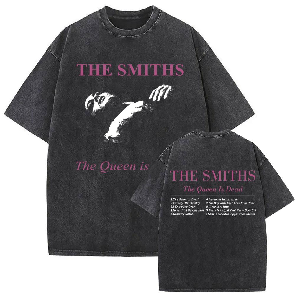 Rock Band The Smiths Более громкая Винтажная стираная футболка Альтернативная s Инди Морисси Футболка The Queen Is Dead Футболки Унисекс