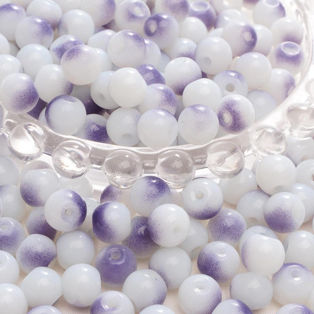 Браслет из стеклянных бусин «половина сахара» с пузырьками желе 8-10 мм - круглые свободные бусины для аксессуаров ручной работы