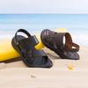Aokang Men's Summer Lychee Patterned Beach Sandals