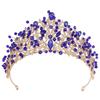 Elegant Multicolor Alloy String Handmade Crystal Wedding Tiara Bridal Crown