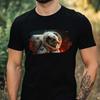 T-Shirt Herren Stachelschwein als Astronaut Motiv Baumwolle Größe XS bis 5XL