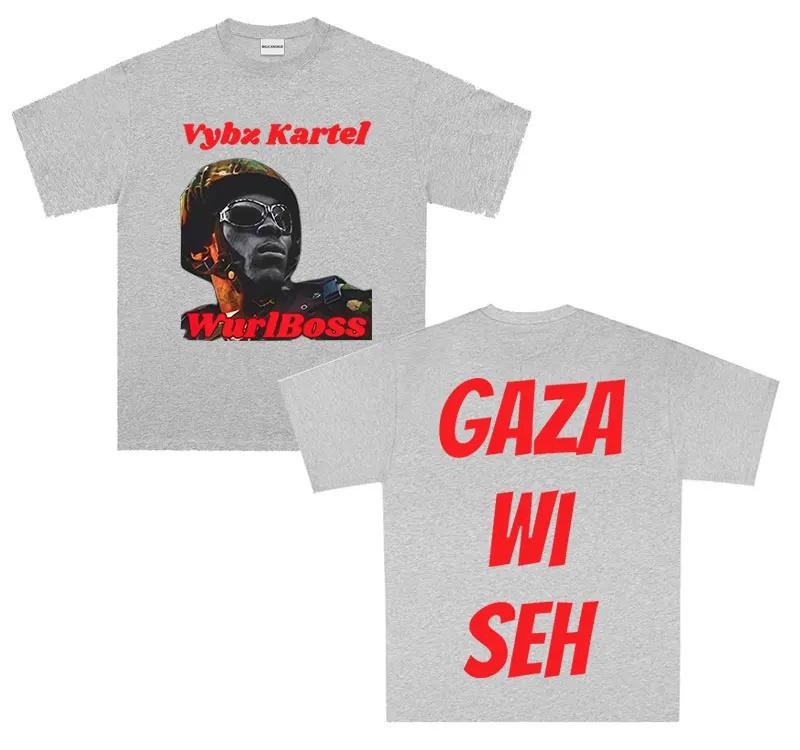 Rap Singer Vybz Kartel's New Album T-shirt 2026 Summer Men's Women's Casual Fashion Soft and Comfortable Pure Cotton T-shirt