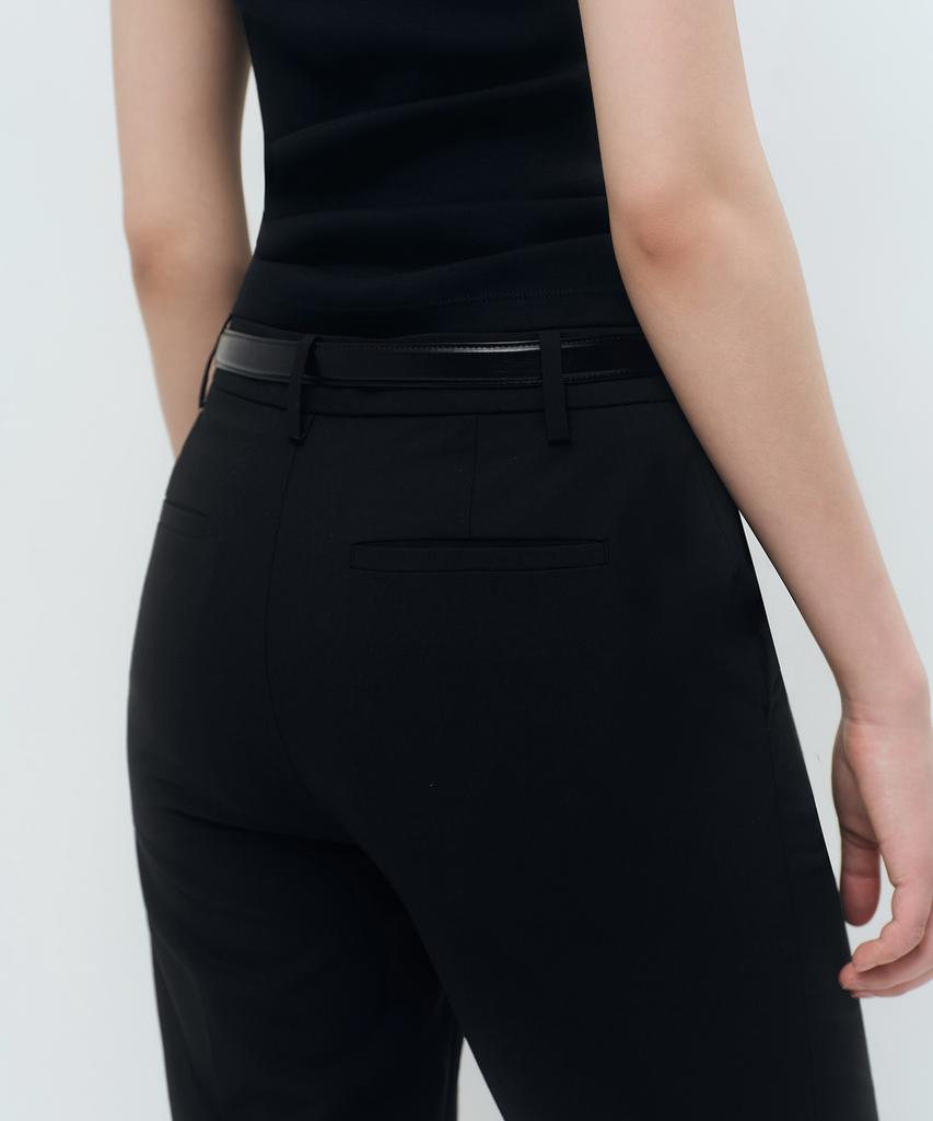 MUSINSA STANDARD WOMAN [Cooltandard] Women'S Low Rise Flare Slacks [Black]