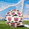 Norwegian Football Crest Size 5 Soccer Ball, Suitable for Training and Matches, High-Elasticity, Wear-Resistant Material Gift for Fan