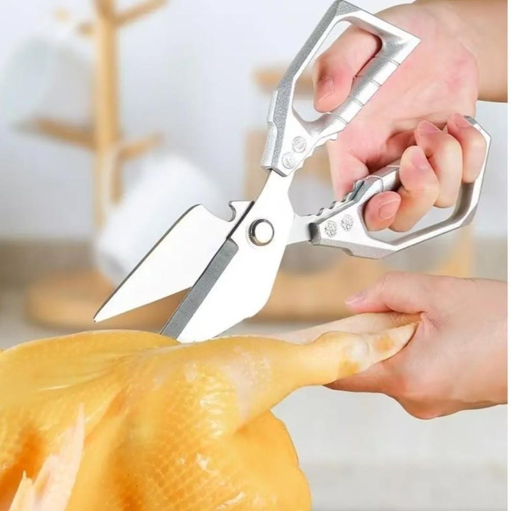 Stainless Steel Poultry Shears Ultra Sharp Chicken Bone Scissors Boning Scissors  For Camping