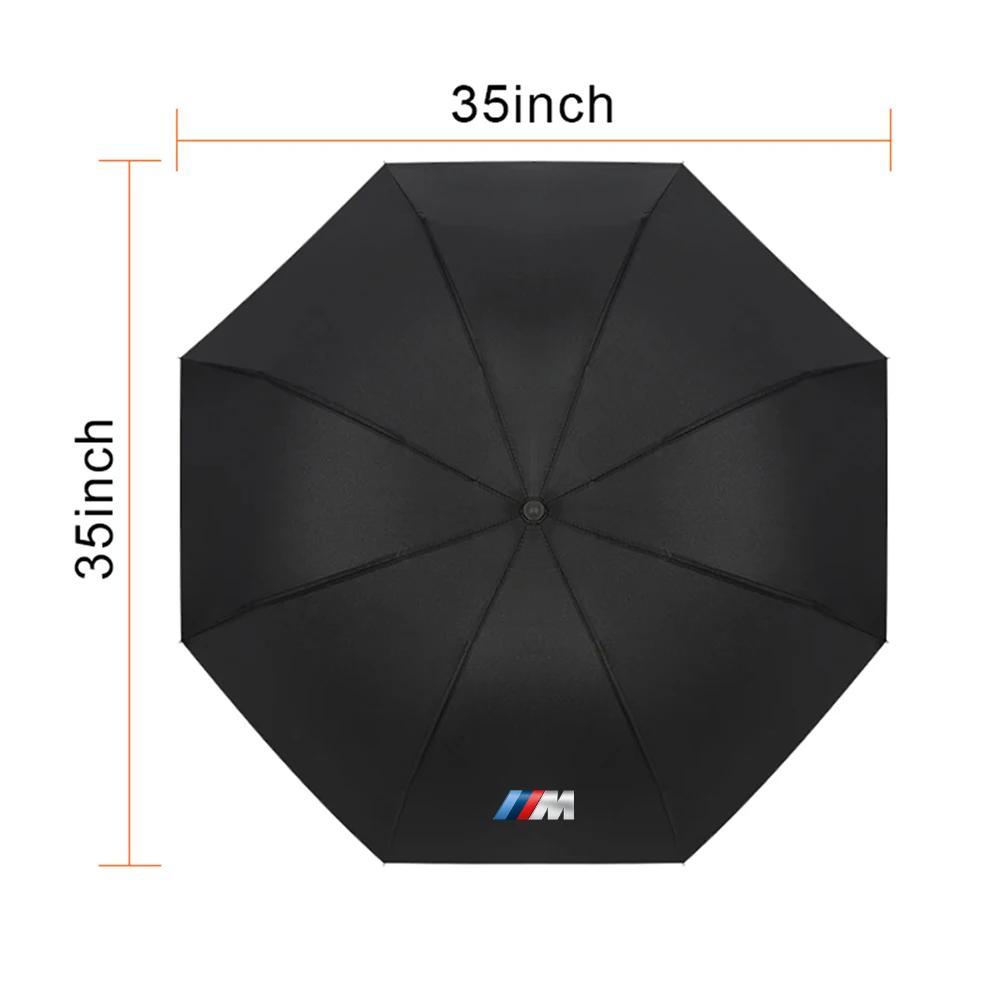 BAAY1 Car Sticker For BMW Car Styling Car Logo Business Umbrella Windproof Automatic Threefolding Umbrella Auto Guard Accessories For