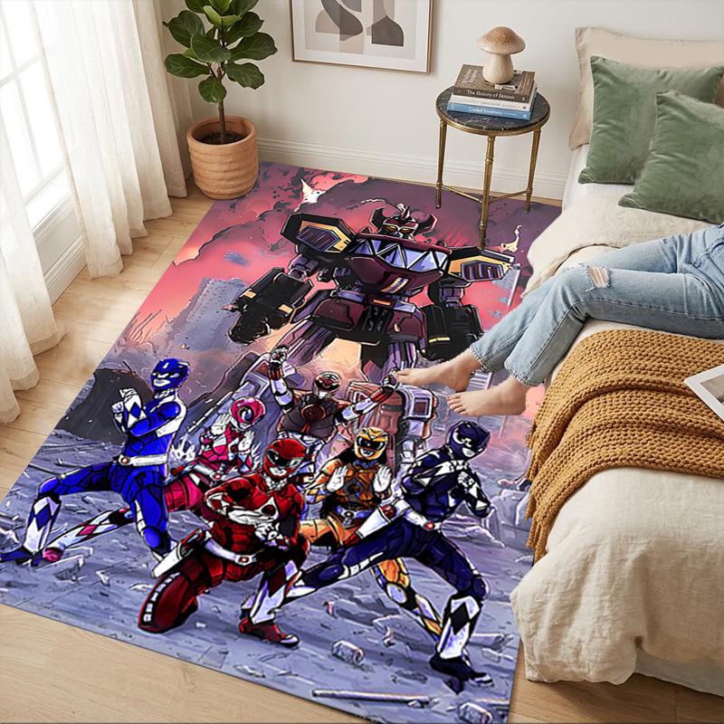 Power Rangers Living Room Nonslip Area Rug Soft Carpet For Bedroom Game Playroom Sofa Office Home Decor Doormat Christmas Gift C9303