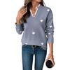 V-neck Heart-shaped Sweater for Women On Valentine's Day In Autumn and Winter