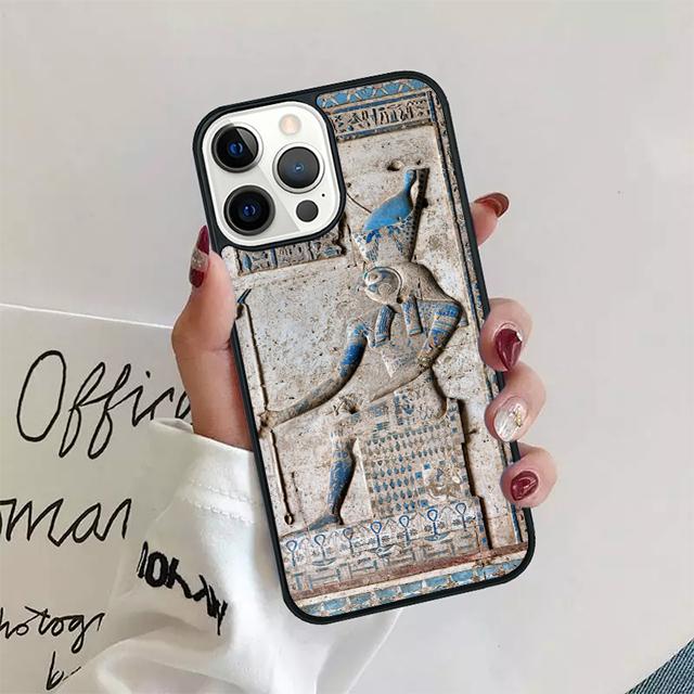 Священный Глаз Гора Египет Фреска Чехол для Телефона Для iPhone 17 Air 15 16 14 13 12 Pro Max 11 Pro Max Plus