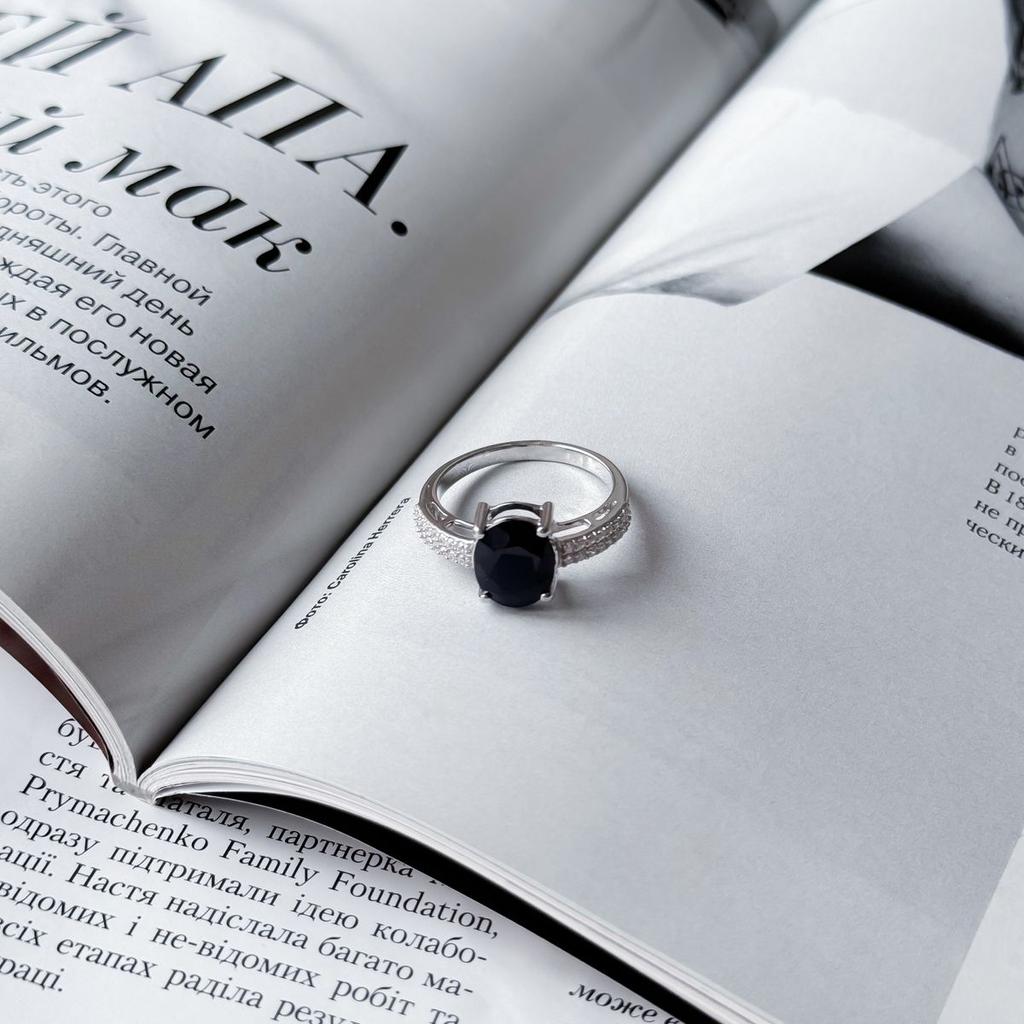 Серебряное кольцо с натуральным сапфиром 3.203ct, вес изделия 3,3 гр (2157861)