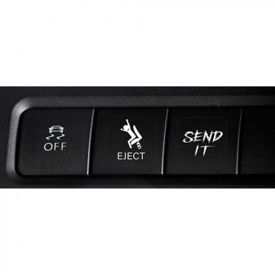 15pcs/Sheet Creative Car Switch Button Stickers Dashboard Console Label Decals