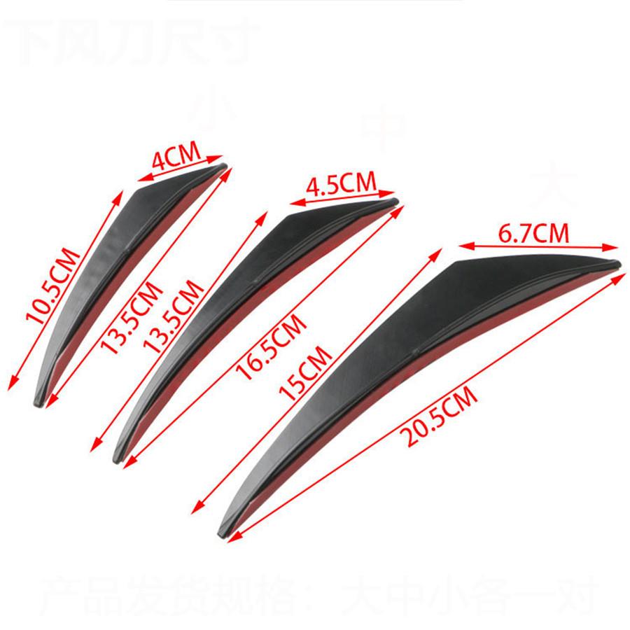 New 6 Pcs Motorcycle Front Fairing Aerodynamic Winglet Side Spoiler Decorative Set