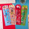 Christmas Gifts Cartoon Stationery Kids Writing Pencil Ruler Eraser Set Boy Girl Birthday Party Favors Stocking Stuffers
