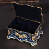 Retro Metal Crafts European Style Jewelry Box Creative High-end Ring Necklace Small Storage Box Gift