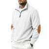 Autumn/Winter Stand-up Collar Half-Placket Zip-Up Sweatshirt: Stylish, Minimalist, Retro Men’s Sports Top