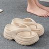 Thick Bottom Eva Women's Flip Flops 2025 Summer Beach Chunky Platform Sandals Women Lightweight Non Slip Clip Toe Wedge Slippers