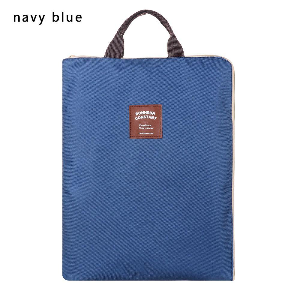 Oxford Cloth Organizer Zipper Business Briefcase Paper Storage A4 File Folder Document Bag