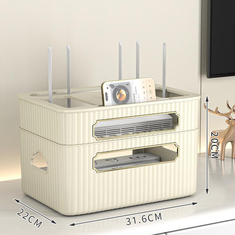 Беспроводной Wifi-маршрутизатор Коробка для хранения Стеллаж для хранения в гостиной 1/2-уровневый Чехол для модема-маршрутизатора Управление удлинителем и кабелями